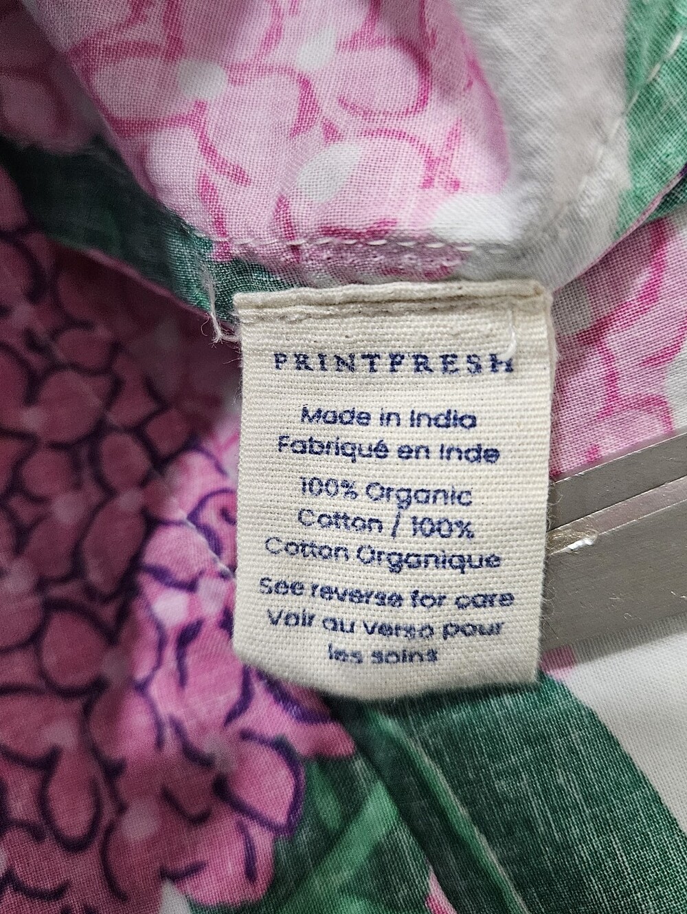 Printfresh Secret Garden Pintuck Nightgown Pink Hydrangea Green Leaves Sz S NWOT - Picture 13 of 14
